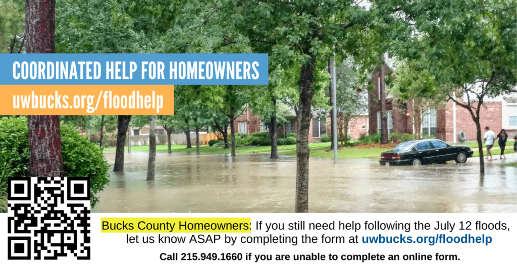 Bucks County Homeowners: Still need help following the July 12 floods? Let us know ASAP!!
