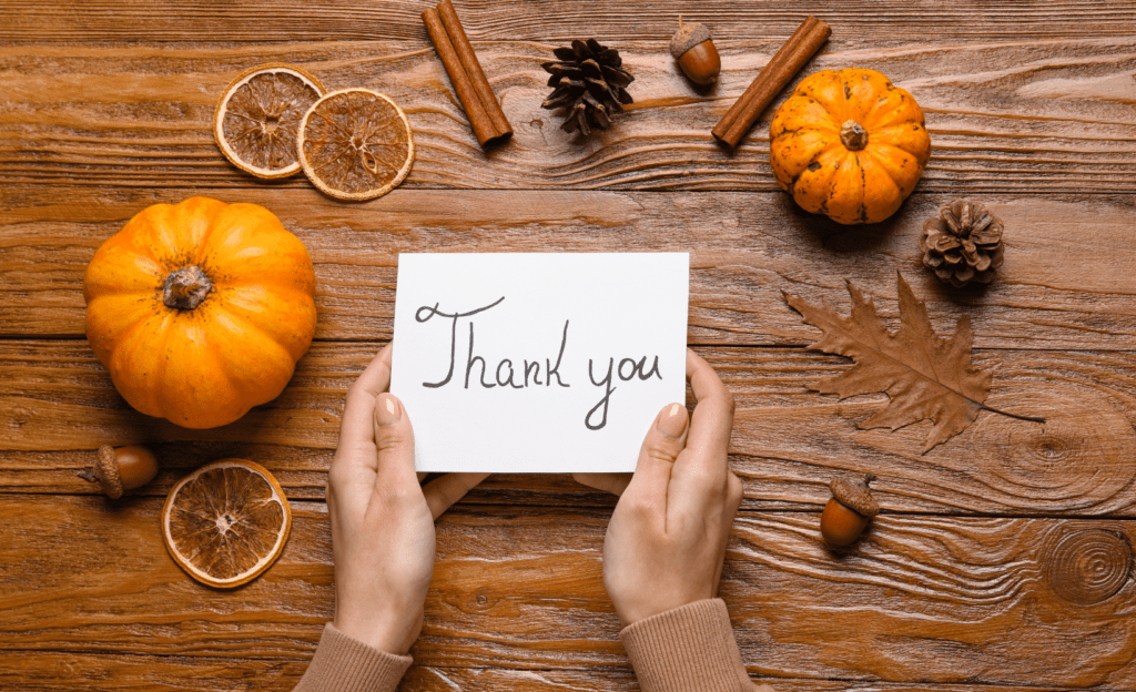 Thankful for You & Pumpkin Flavored, Thanksgiving Holiday Thank You Card Thankful for You & Pumpkin Flavored, Thanksgiving Holiday Thank You Card